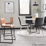 Mara 26 Contemporary Black Metal Camel Faux Leather Counter Stools (Set of 2) 18 Mara 26 Contemporary Black Metal Camel Faux Leather Counter Stools (Set of 2)