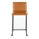 Mara 26 Contemporary Black Metal Camel Faux Leather Counter Stools (Set of 2) 30 Mara 26 Contemporary Black Metal Camel Faux Leather Counter Stools (Set of 2)