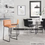 Mara 26 Contemporary Black Metal Camel Faux Leather Counter Stools (Set of 2) 19 Mara 26 Contemporary Black Metal Camel Faux Leather Counter Stools (Set of 2)