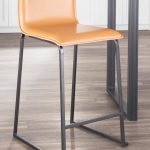 Mara 26 Contemporary Black Metal Camel Faux Leather Counter Stools (Set of 2) 20 Mara 26 Contemporary Black Metal Camel Faux Leather Counter Stools (Set of 2)