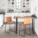 Mara 26 Contemporary Black Metal Camel Faux Leather Counter Stools (Set of 2) 22 Mara 26 Contemporary Black Metal Camel Faux Leather Counter Stools (Set of 2)