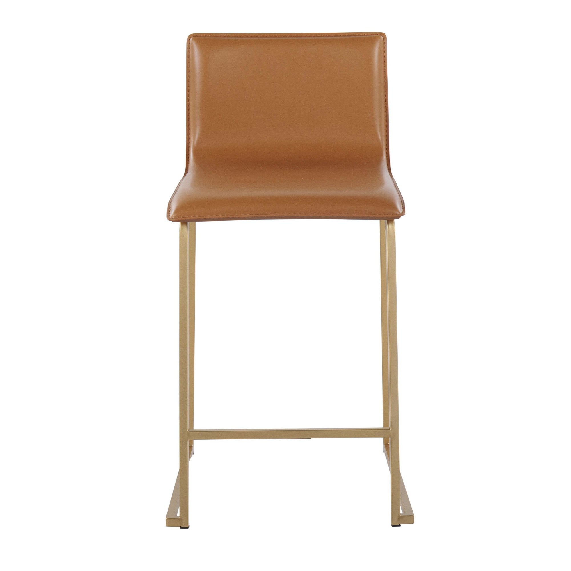 Mara 26 Contemporary Gold and Camel Counter Stools (Set of 2) 9 Mara 26 Contemporary Gold and Camel Counter Stools (Set of 2) - Image 9