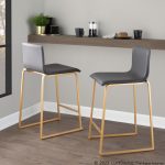 Mara 26 Contemporary Gold and Grey Counter Stools (Set of 2) 13 Mara 26 Contemporary Gold and Grey Counter Stools (Set of 2)