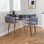 Mara 26 Contemporary Gold and Grey Counter Stools (Set of 2) 14 Mara 26 Contemporary Gold and Grey Counter Stools (Set of 2)