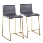 Mara 26 Contemporary Gold and Grey Counter Stools (Set of 2) 15 Mara 26 Contemporary Gold and Grey Counter Stools (Set of 2)