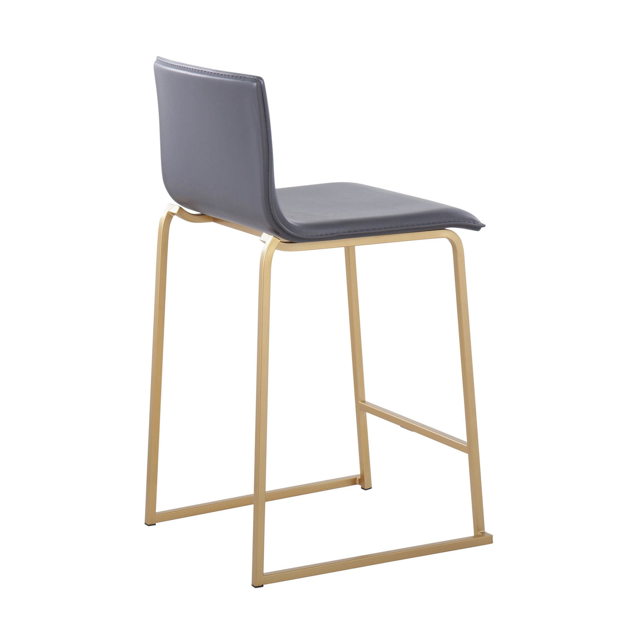 Mara 26 Contemporary Gold and Grey Counter Stools (Set of 2) 7 Mara 26 Contemporary Gold and Grey Counter Stools (Set of 2) - Image 7
