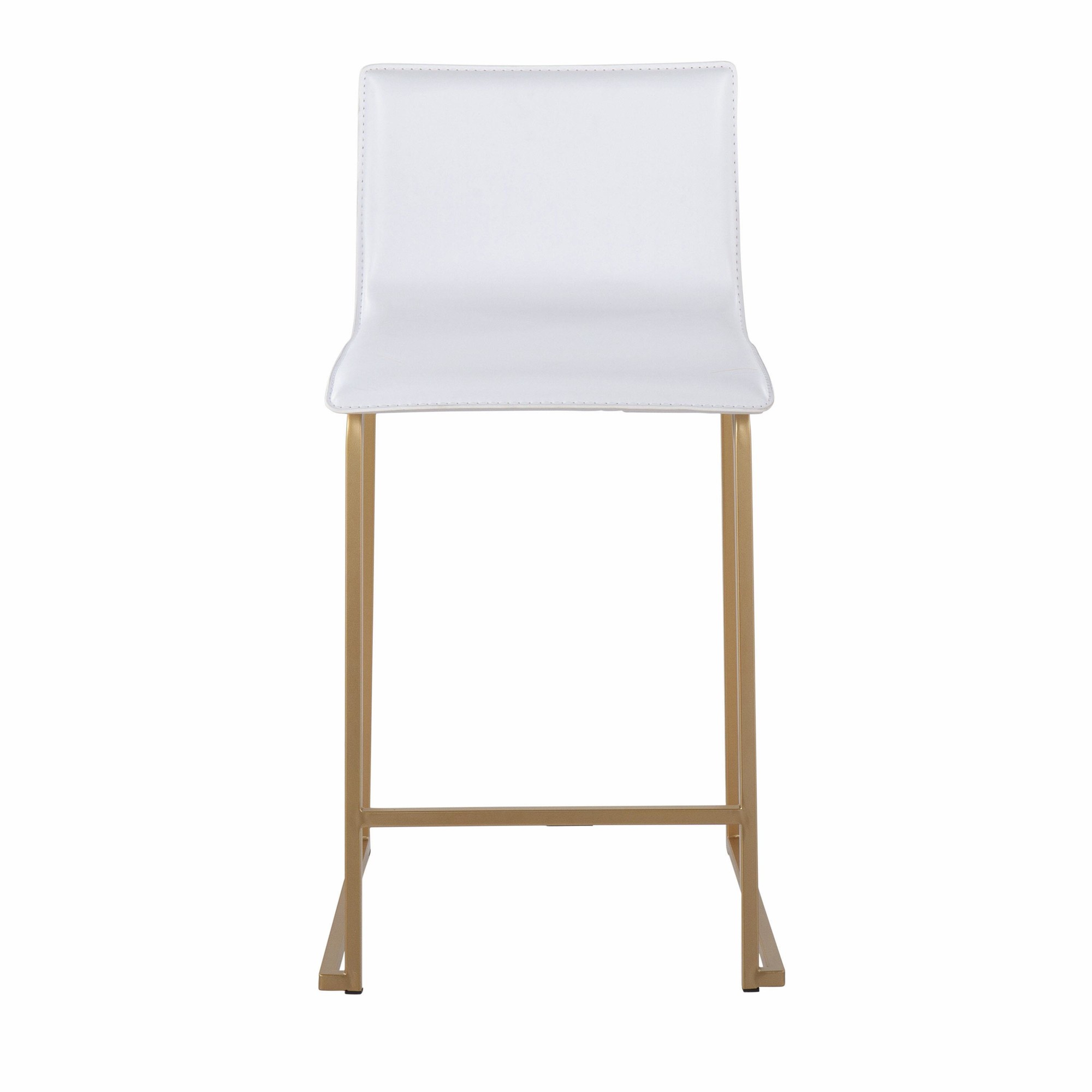 Mara 26 Contemporary Gold and White Counter Stools (Set of 2) 9 Mara 26 Contemporary Gold and White Counter Stools (Set of 2) - Image 9