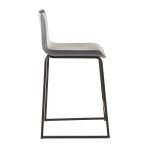Mara 26 Inch Contemporary Black Metal Grey Faux Leather Counter Stools (Set of 2) 27 Mara 26 Inch Contemporary Black Metal Grey Faux Leather Counter Stools (Set of 2)