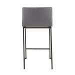 Mara 26 Inch Contemporary Black Metal Grey Faux Leather Counter Stools (Set of 2) 29 Mara 26 Inch Contemporary Black Metal Grey Faux Leather Counter Stools (Set of 2)