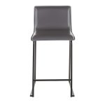 Mara 26 Inch Contemporary Black Metal Grey Faux Leather Counter Stools (Set of 2) 30 Mara 26 Inch Contemporary Black Metal Grey Faux Leather Counter Stools (Set of 2)