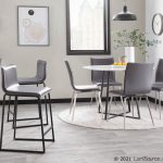 Mara 26 Inch Contemporary Black Metal Grey Faux Leather Counter Stools (Set of 2) 19 Mara 26 Inch Contemporary Black Metal Grey Faux Leather Counter Stools (Set of 2)