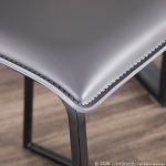 Mara 26 Inch Contemporary Black Metal Grey Faux Leather Counter Stools (Set of 2) 23 Mara 26 Inch Contemporary Black Metal Grey Faux Leather Counter Stools (Set of 2)