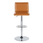 Mara Camel Faux Leather Chrome Contemporary Swivel Barstool (Set of 2) 17 Mara Camel Faux Leather Chrome Contemporary Swivel Barstool (Set of 2)