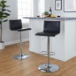 Mara Chrome and Black Faux Leather Contemporary Barstool (Set of 2) 11 Mara Chrome and Black Faux Leather Contemporary Barstool (Set of 2)