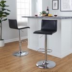 Mara Chrome and Black Faux Leather Contemporary Barstool (Set of 2) 10 Mara Chrome and Black Faux Leather Contemporary Barstool (Set of 2)
