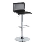 Mara Chrome and Black Faux Leather Contemporary Barstool (Set of 2) 13 Mara Chrome and Black Faux Leather Contemporary Barstool (Set of 2)
