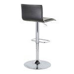 Mara Chrome and Black Faux Leather Contemporary Barstool (Set of 2) 15 Mara Chrome and Black Faux Leather Contemporary Barstool (Set of 2)