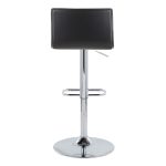 Mara Chrome and Black Faux Leather Contemporary Barstool (Set of 2) 16 Mara Chrome and Black Faux Leather Contemporary Barstool (Set of 2)