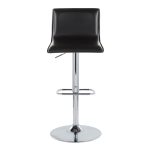 Mara Chrome and Black Faux Leather Contemporary Barstool (Set of 2) 17 Mara Chrome and Black Faux Leather Contemporary Barstool (Set of 2)