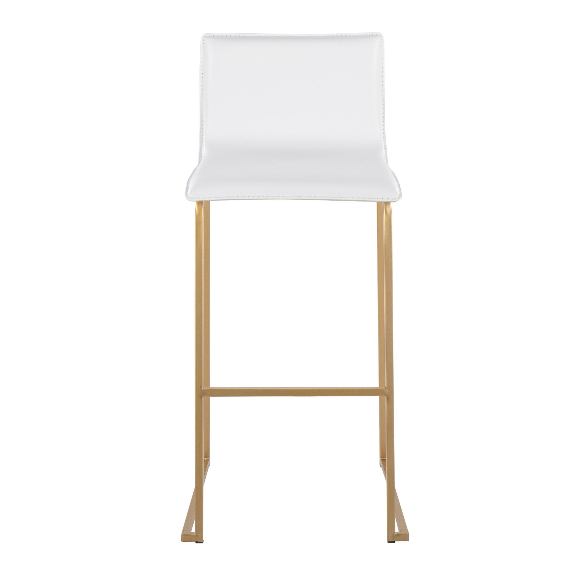 Mara Contemporary Gold and White Barstools (Set of 2) 7 Mara Contemporary Gold and White Barstools (Set of 2) - Image 7