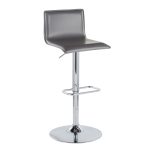 Mara Grey Faux Leather Chrome Contemporary Swivel Barstools (Set of 2) 13 Mara Grey Faux Leather Chrome Contemporary Swivel Barstools (Set of 2)