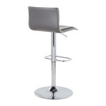 Mara Grey Faux Leather Chrome Contemporary Swivel Barstools (Set of 2) 15 Mara Grey Faux Leather Chrome Contemporary Swivel Barstools (Set of 2)