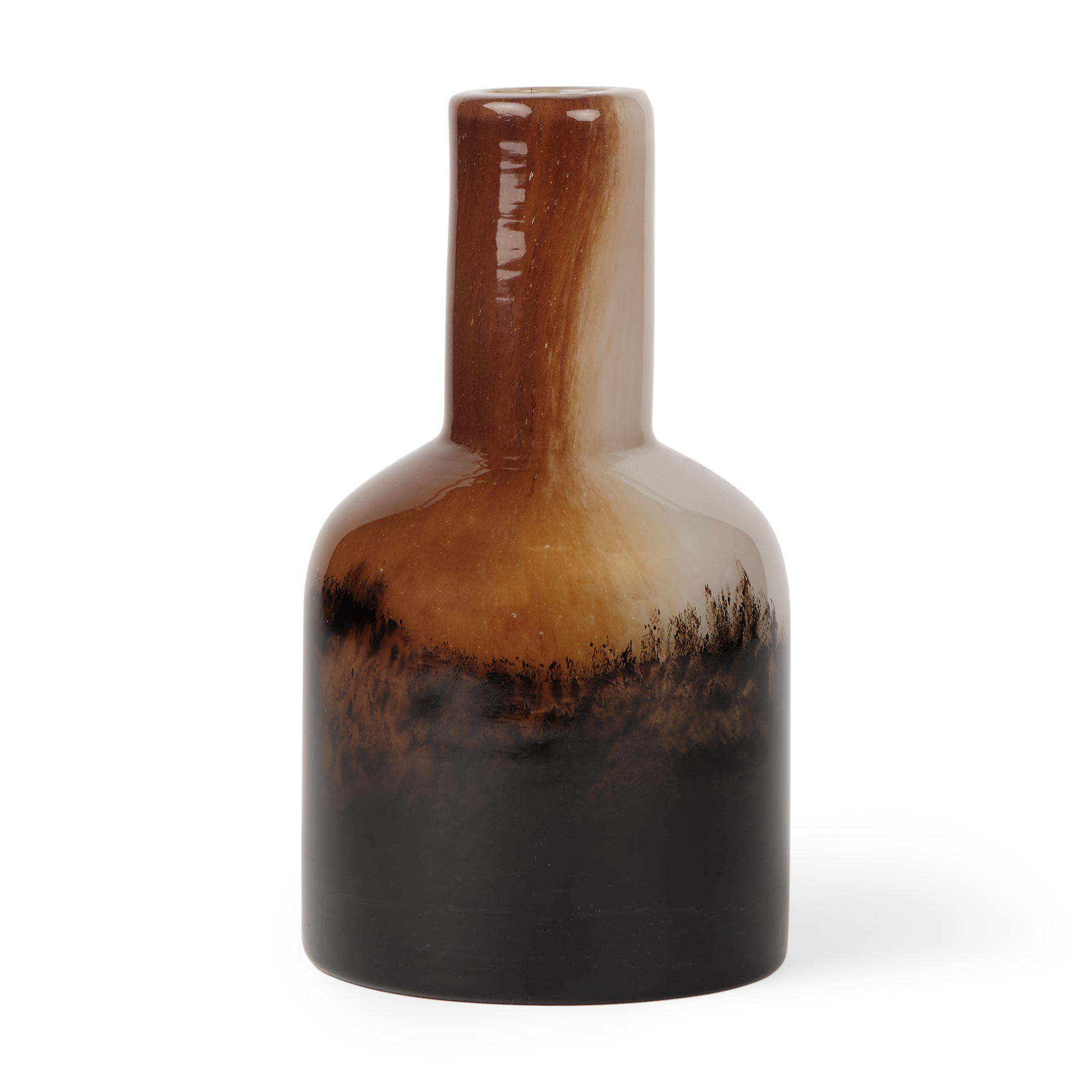Marans Short Amber Multi Color Glass Vase