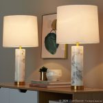 Marbella White Marble and Brass Table Lamps (Set of 2) 15 Marbella White Marble and Brass Table Lamps (Set of 2)