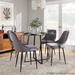 Marcel Black Silver Velvet Contemporary Dining Chairs (Set of 2) 13 Marcel Black Silver Velvet Contemporary Dining Chairs (Set of 2)