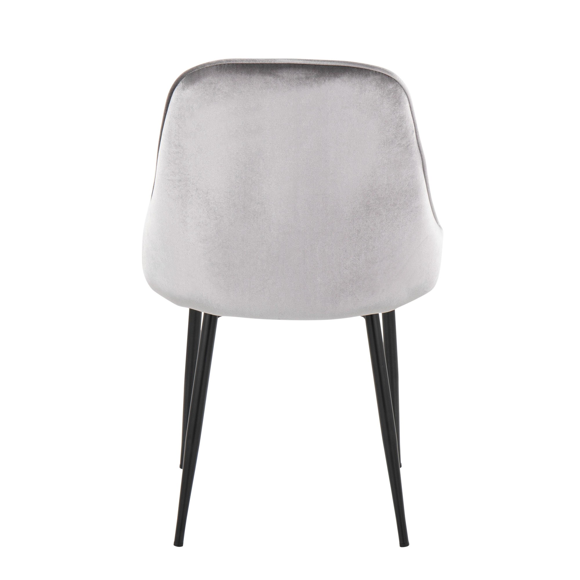 Marcel Black Silver Velvet Contemporary Dining Chairs (Set of 2) 8 Marcel Black Silver Velvet Contemporary Dining Chairs (Set of 2) - Image 8