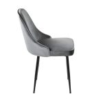 Marcel Black and Blue Velvet Contemporary Dining Chairs (Set of 2) 15 Marcel Black and Blue Velvet Contemporary Dining Chairs (Set of 2)