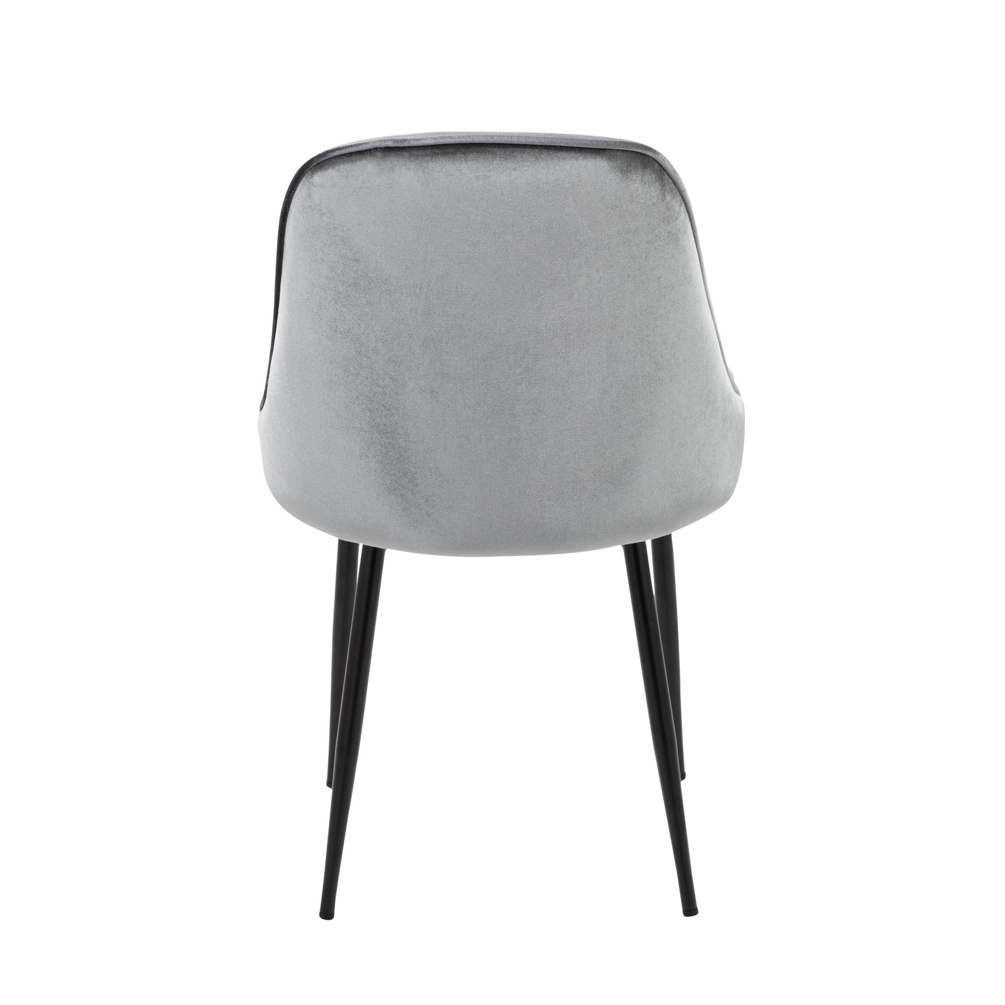 Marcel Black and Blue Velvet Contemporary Dining Chairs (Set of 2) 7 Marcel Black and Blue Velvet Contemporary Dining Chairs (Set of 2) - Image 7