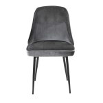 Marcel Black and Blue Velvet Contemporary Dining Chairs (Set of 2) 18 Marcel Black and Blue Velvet Contemporary Dining Chairs (Set of 2)