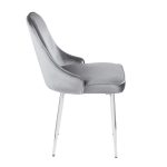 Marcel Blue Velvet Contemporary Dining Chairs (Set of 2) 12 Marcel Blue Velvet Contemporary Dining Chairs (Set of 2)