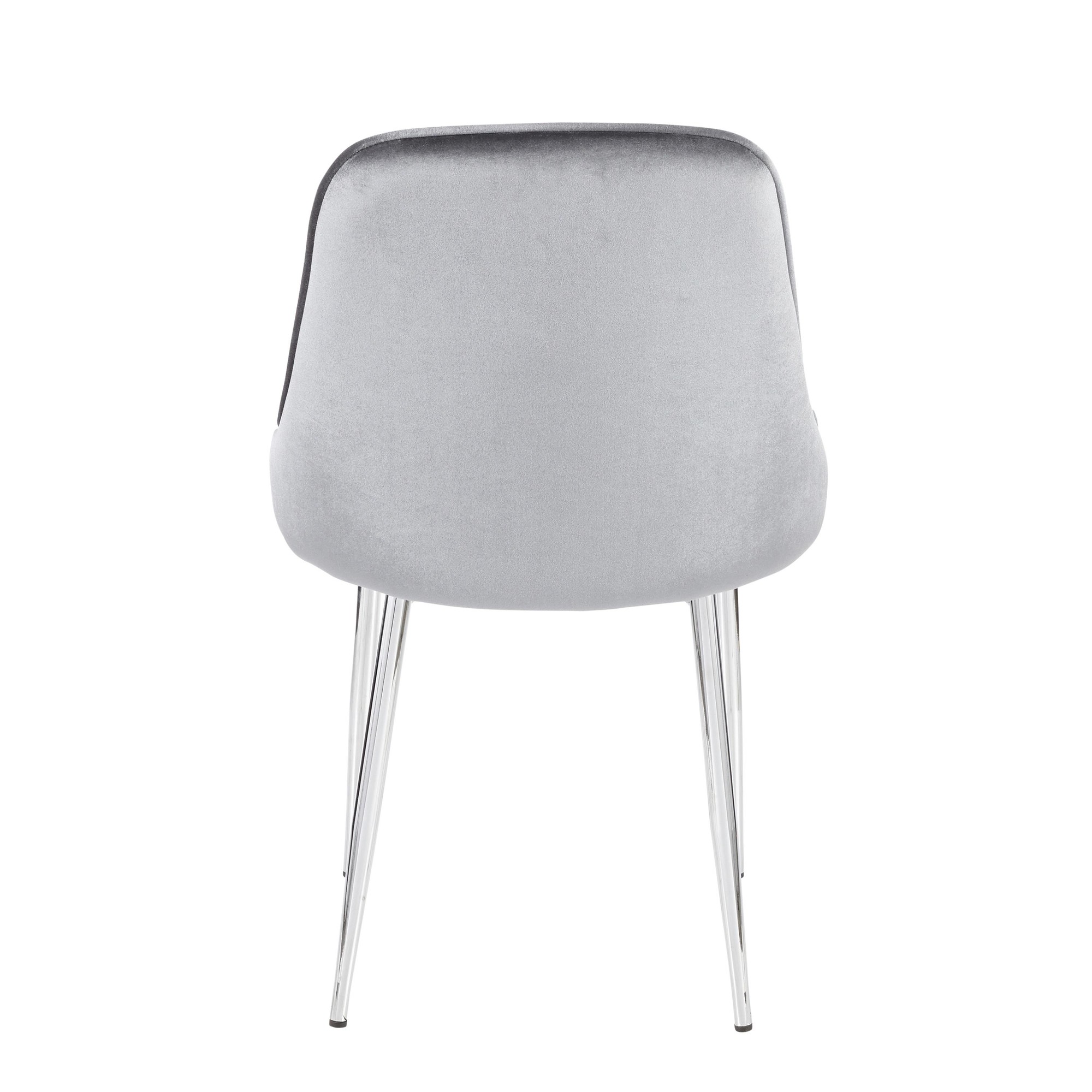 Marcel Blue Velvet Contemporary Dining Chairs (Set of 2) 5 Marcel Blue Velvet Contemporary Dining Chairs (Set of 2) - Image 5