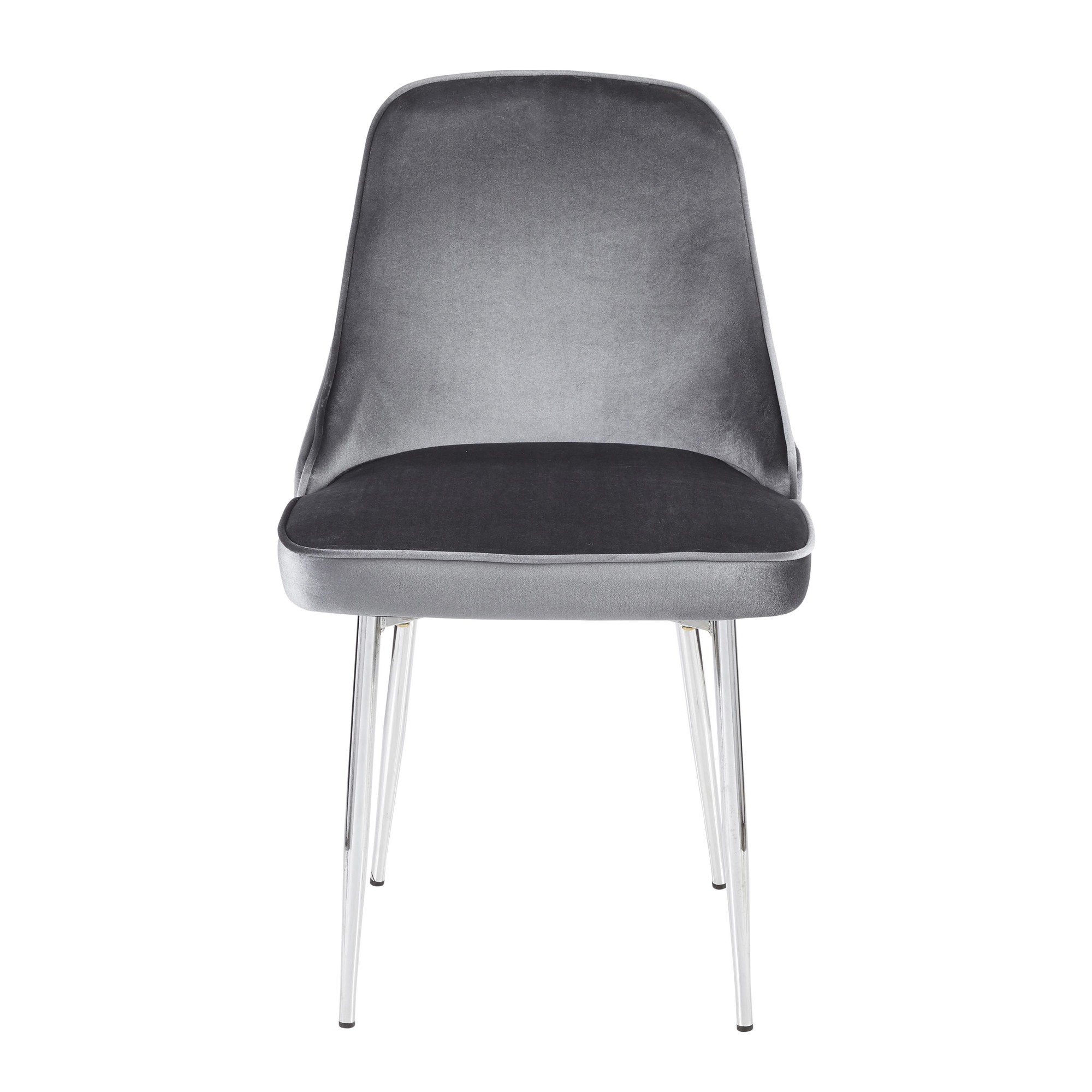 Marcel Blue Velvet Contemporary Dining Chairs (Set of 2) 6 Marcel Blue Velvet Contemporary Dining Chairs (Set of 2) - Image 6