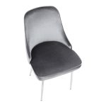 Marcel Blue Velvet Contemporary Dining Chairs (Set of 2) 16 Marcel Blue Velvet Contemporary Dining Chairs (Set of 2)