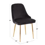 Marcel Blue Velvet Contemporary Dining Chairs (Set of 2) 17 Marcel Blue Velvet Contemporary Dining Chairs (Set of 2)