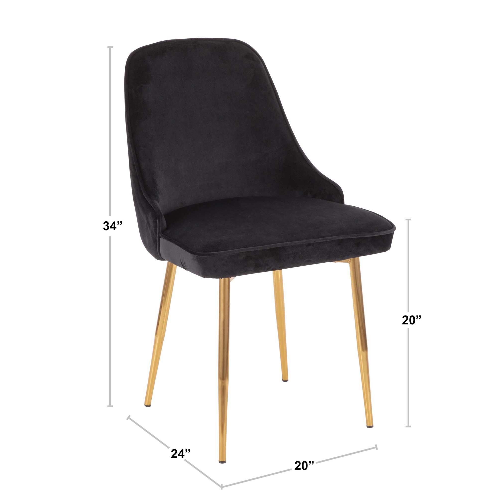 Marcel Chrome Navy Velvet Contemporary Dining Chairs (Set of 2) 11 Marcel Chrome Navy Velvet Contemporary Dining Chairs (Set of 2) - Image 11