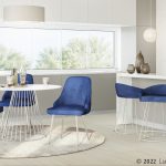 Marcel Chrome Navy Velvet Contemporary Dining Chairs (Set of 2) 13 Marcel Chrome Navy Velvet Contemporary Dining Chairs (Set of 2)