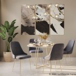 Marcel Contemporary Blue Velvet and Gold Dining Chair (Set of 2) (Set of 2)