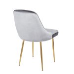 Marcel Contemporary Blue Velvet and Gold Dining Chair (Set of 2) (Set of 2)