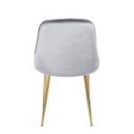 Marcel Contemporary Blue Velvet and Gold Dining Chair (Set of 2) (Set of 2)