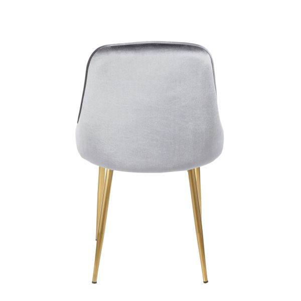 Marcel Contemporary Blue Velvet and Gold Dining Chair Set of 2 Set of 2 7