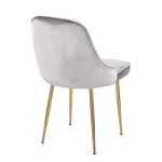Marcel Gold and Silver Velvet Contemporary Dining Chairs (Set of 2) 17 Marcel Gold and Silver Velvet Contemporary Dining Chairs (Set of 2)