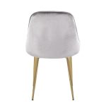 Marcel Gold and Silver Velvet Contemporary Dining Chairs (Set of 2) 18 Marcel Gold and Silver Velvet Contemporary Dining Chairs (Set of 2)