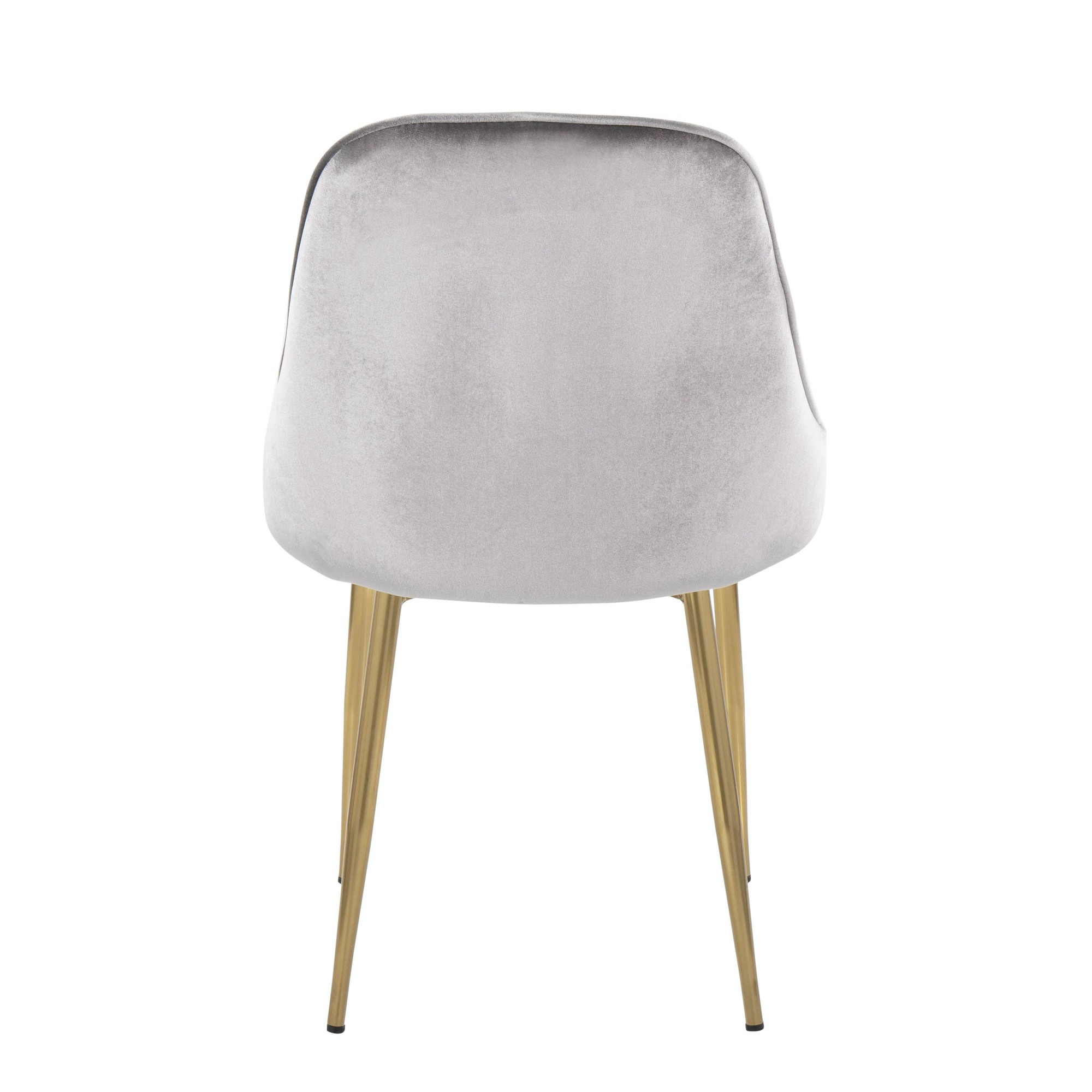 Marcel Gold and Silver Velvet Contemporary Dining Chairs (Set of 2) 7 Marcel Gold and Silver Velvet Contemporary Dining Chairs (Set of 2) - Image 7
