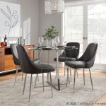 Marcel Grey Faux Leather Contemporary Dining Chairs (Set of 2) 12 Marcel Grey Faux Leather Contemporary Dining Chairs (Set of 2)