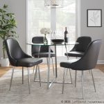 Marcel Grey Faux Leather Contemporary Dining Chairs (Set of 2) 11 Marcel Grey Faux Leather Contemporary Dining Chairs (Set of 2)
