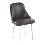 Marcel Grey Faux Leather Contemporary Dining Chairs (Set of 2) 14 Marcel Grey Faux Leather Contemporary Dining Chairs (Set of 2)